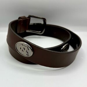 Eagles Wings UNC Tarheels Studded College Logo Genuine Leather Belt